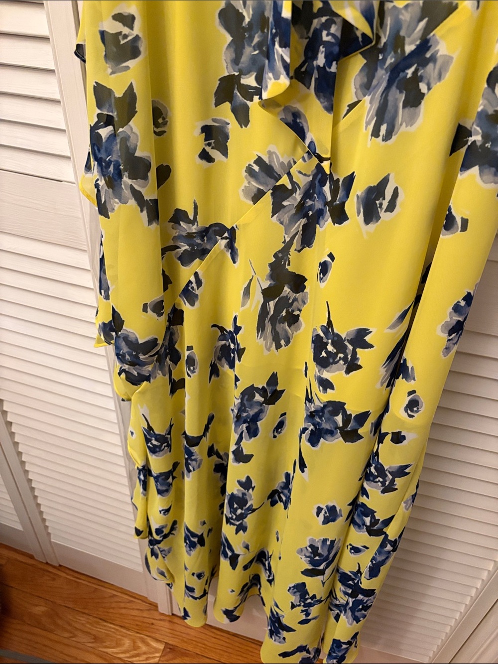 Eliza J Yellow Floral Halter Ruffle Maxi Dress - Picture 6 of 8